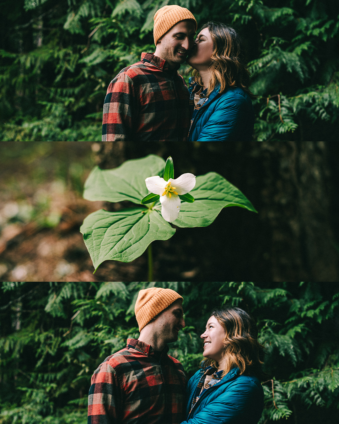 Surprise proposal at Trillium Lake with the view of Mt. Hood — photograph 5 of 10